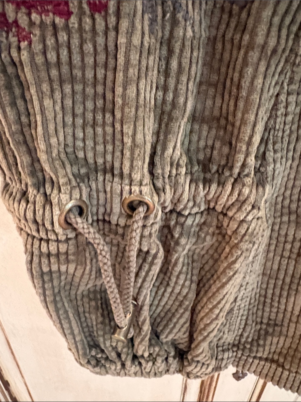 XCVI Olive Green Corduroy Zip-Front Jacket-Dress with Floral Accents - Picture 10 of 14